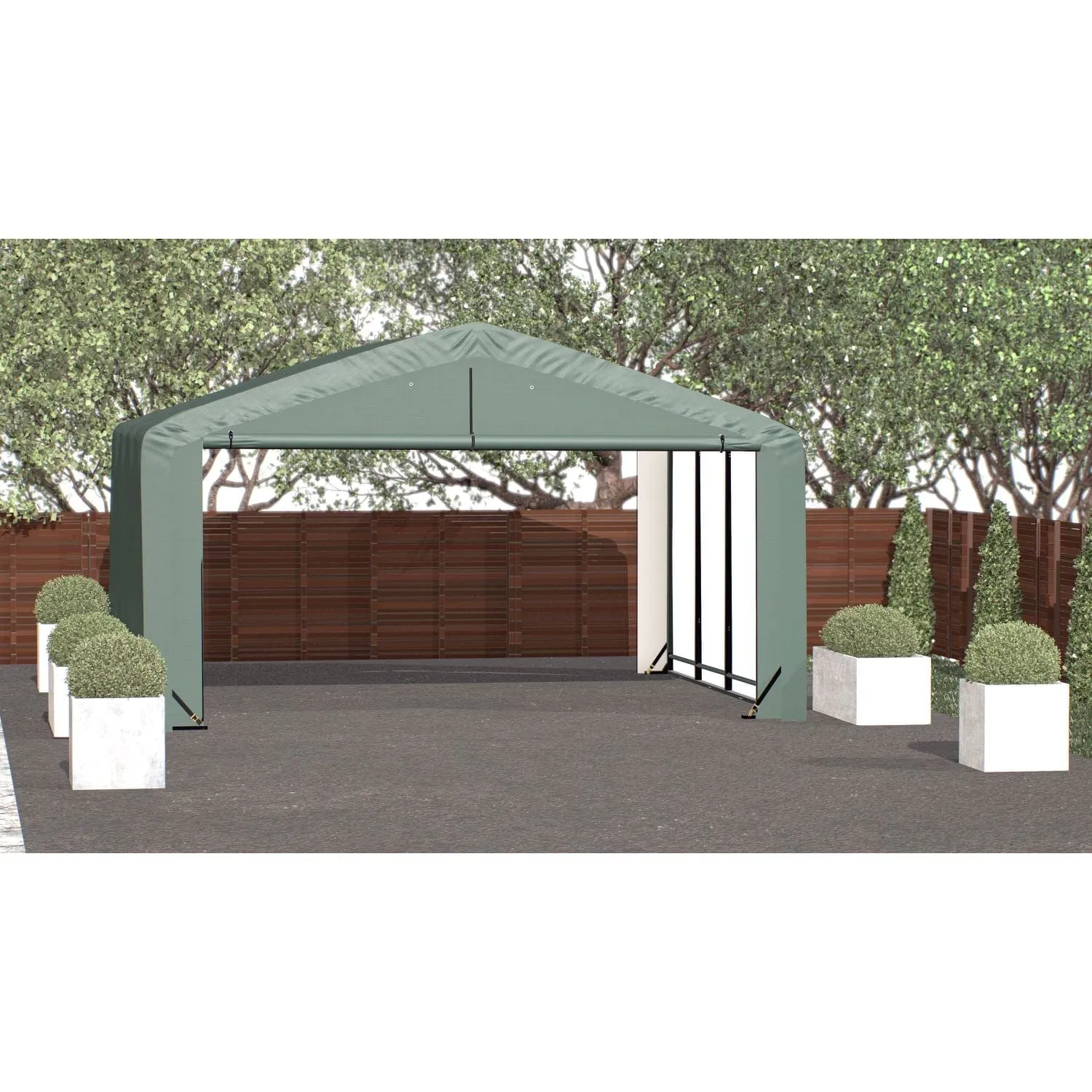 ShelterLogic | ShelterTube Wind and Snow-Load Rated Garage 20x18x10 Green