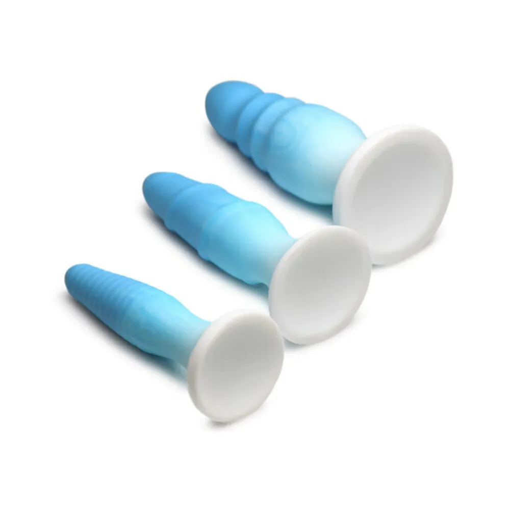 Simply Sweet Silicone Butt Plug Set Blue