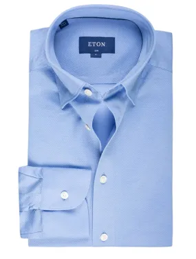 Slim Fit Jersey Casual Shirt Light Blue