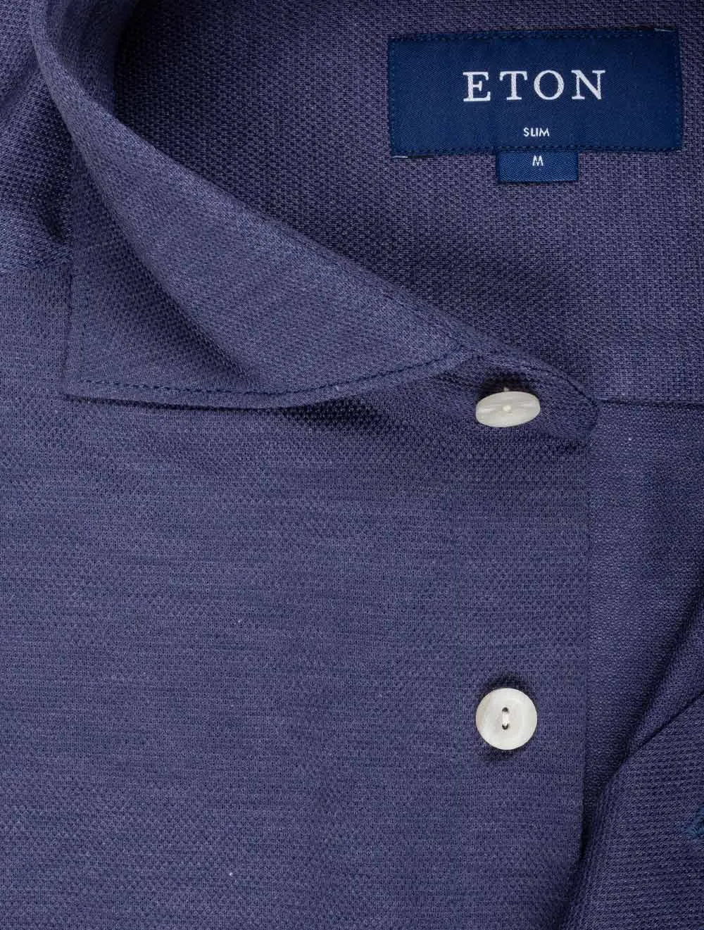 Slim Fit Pique Shirt Navy