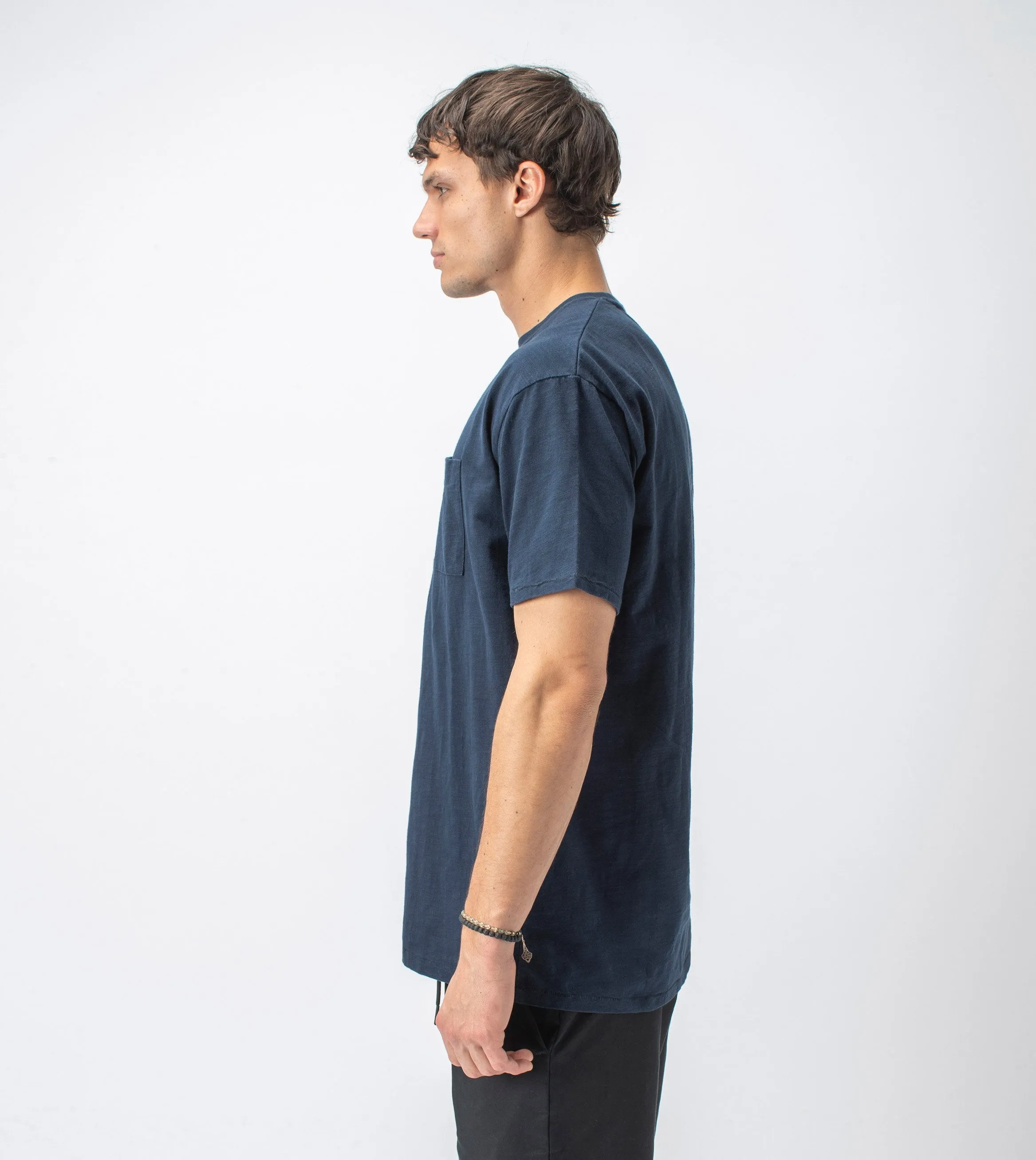 Slub Box Pocket Tee Washed Ink