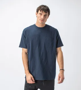 Slub Box Pocket Tee Washed Ink