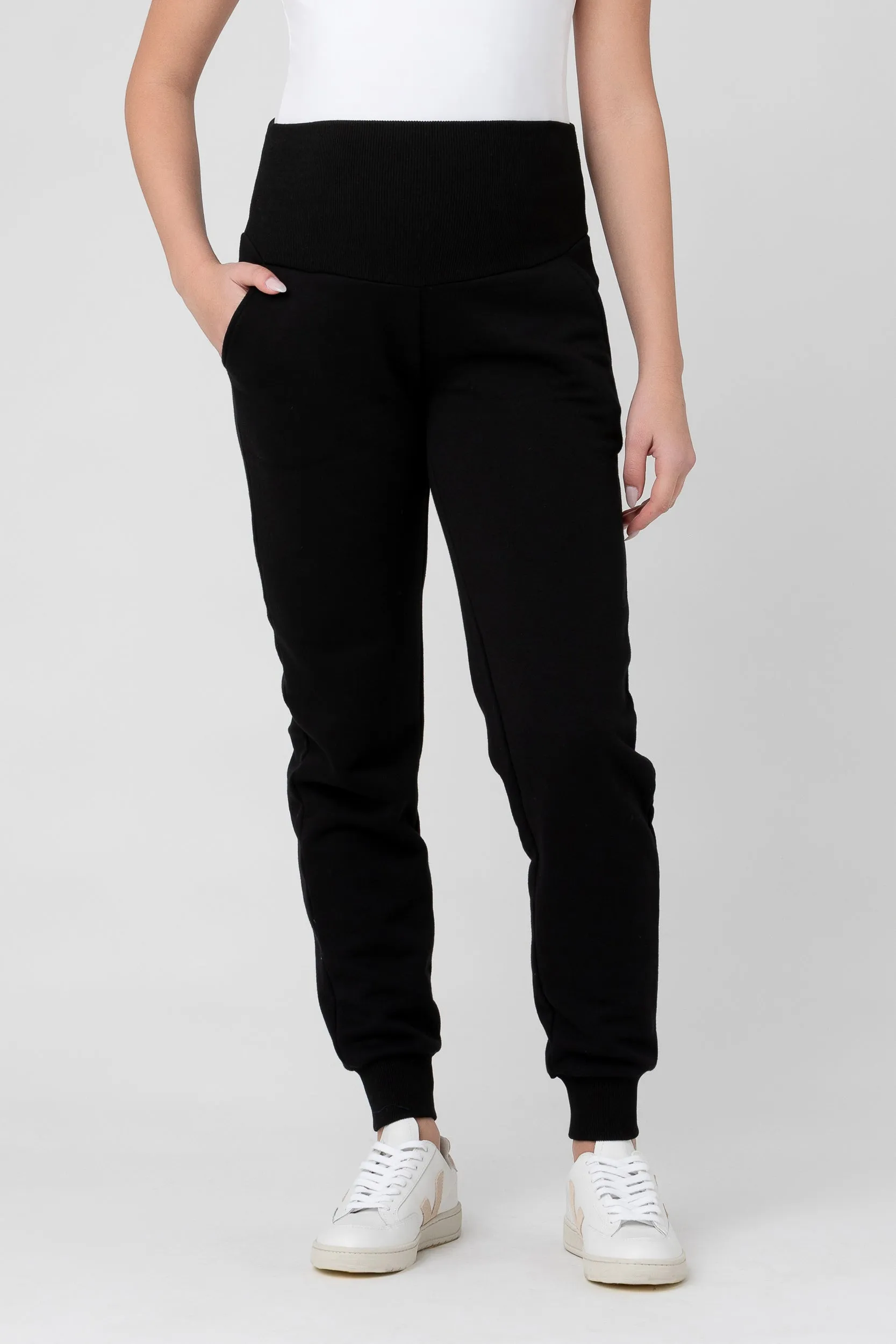 Taylor Over Tummy Joggers Black