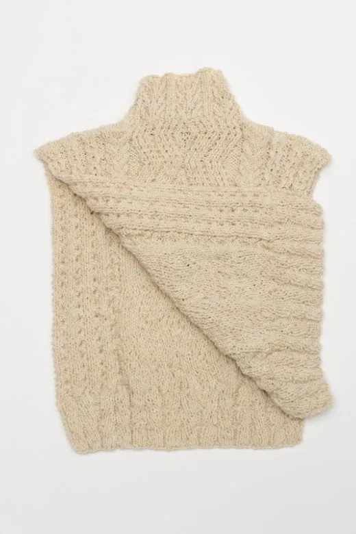 The Aran Handknit Cable Body Bib