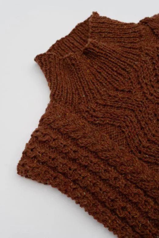 The Aran Handknit Cable Body Bib