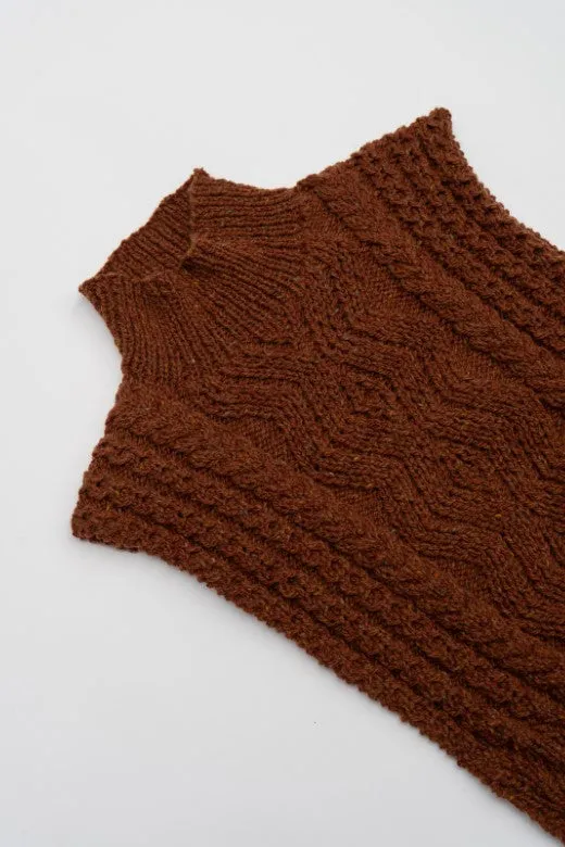 The Aran Handknit Cable Body Bib