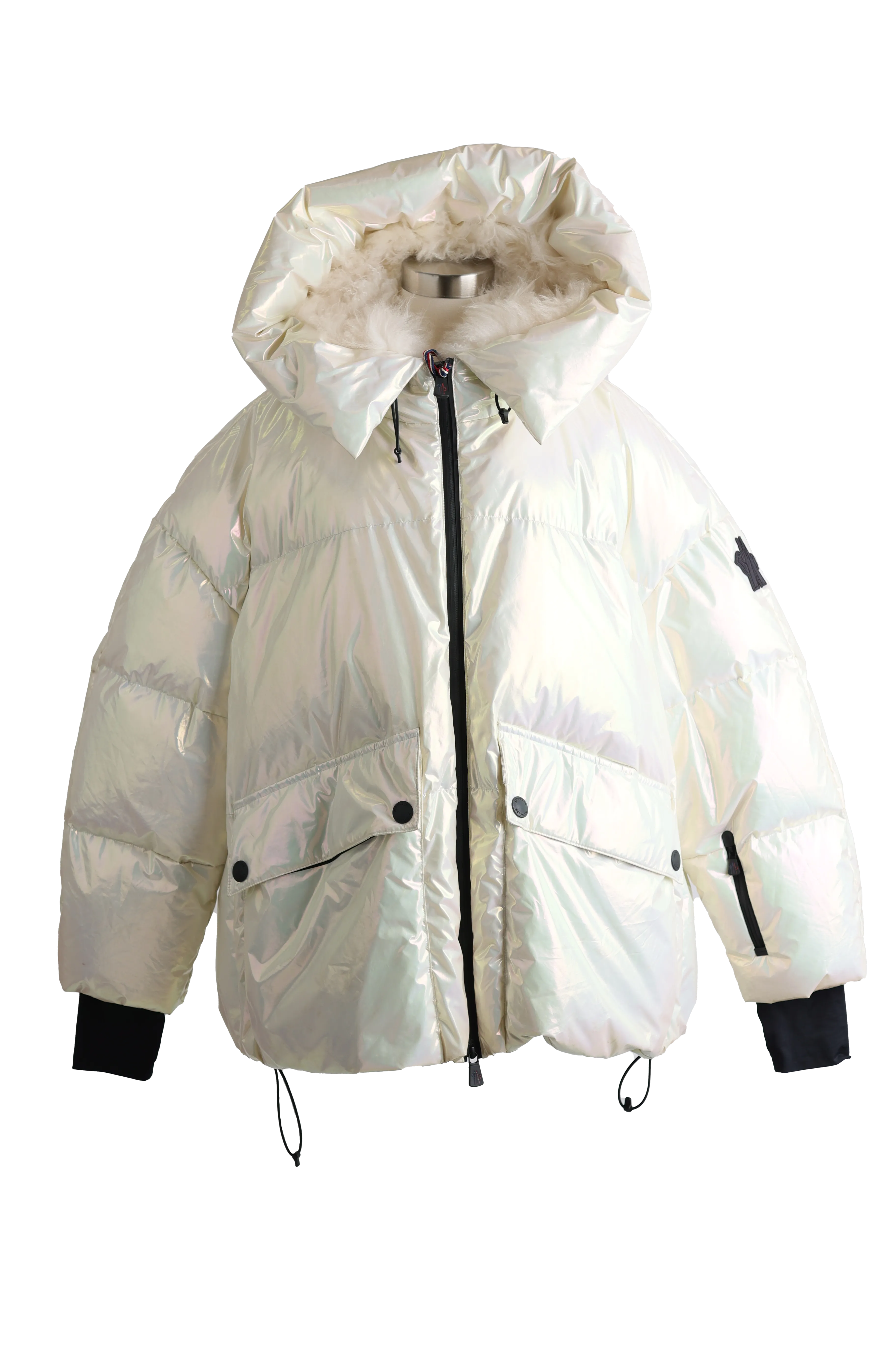 Tillier Iridescent Down Puffer Jacket W/ Fur Trim - Ski Ready