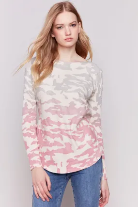 TWO TONE CAMO LS TOP