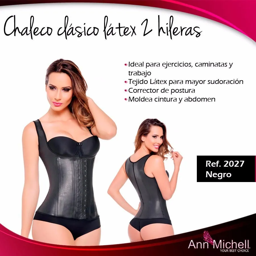 Waist Training Vest Latex Ann Michell Thick Straps 2027D Latex