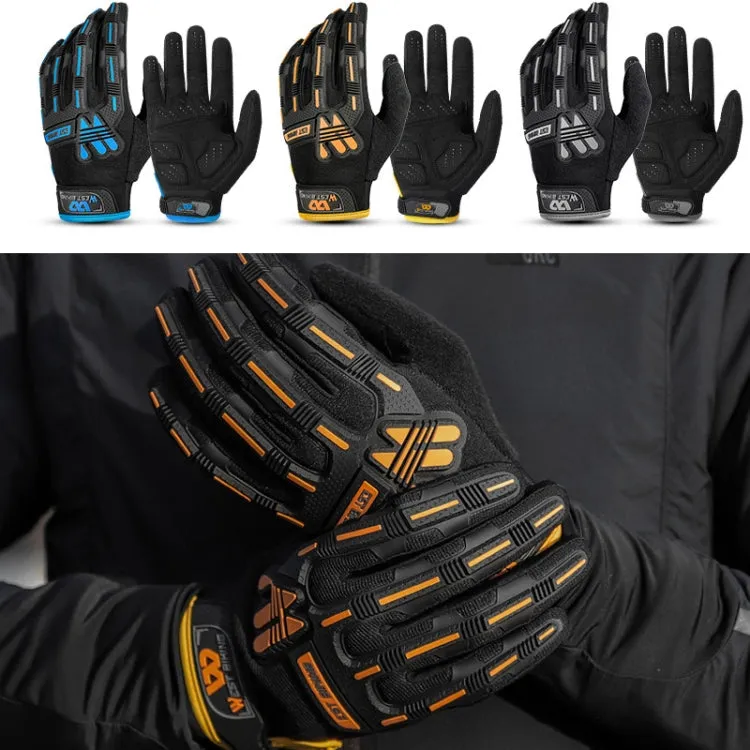 WEST BIKING YP0211208 Riding Gloves Motorcycle Bike Long Finger Non-Slip Touch Screen Gloves, Size: L(Black Blue)