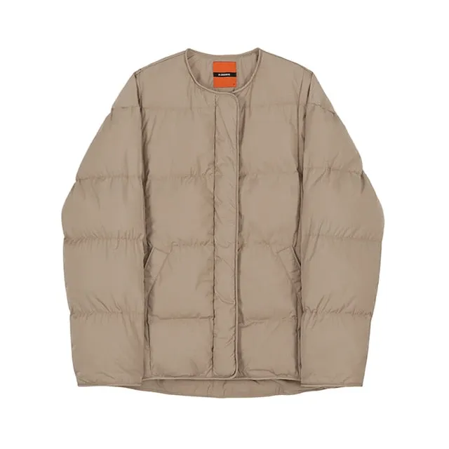 xiangtuibao - PADDED COLLARLESS PUFFER JACKET