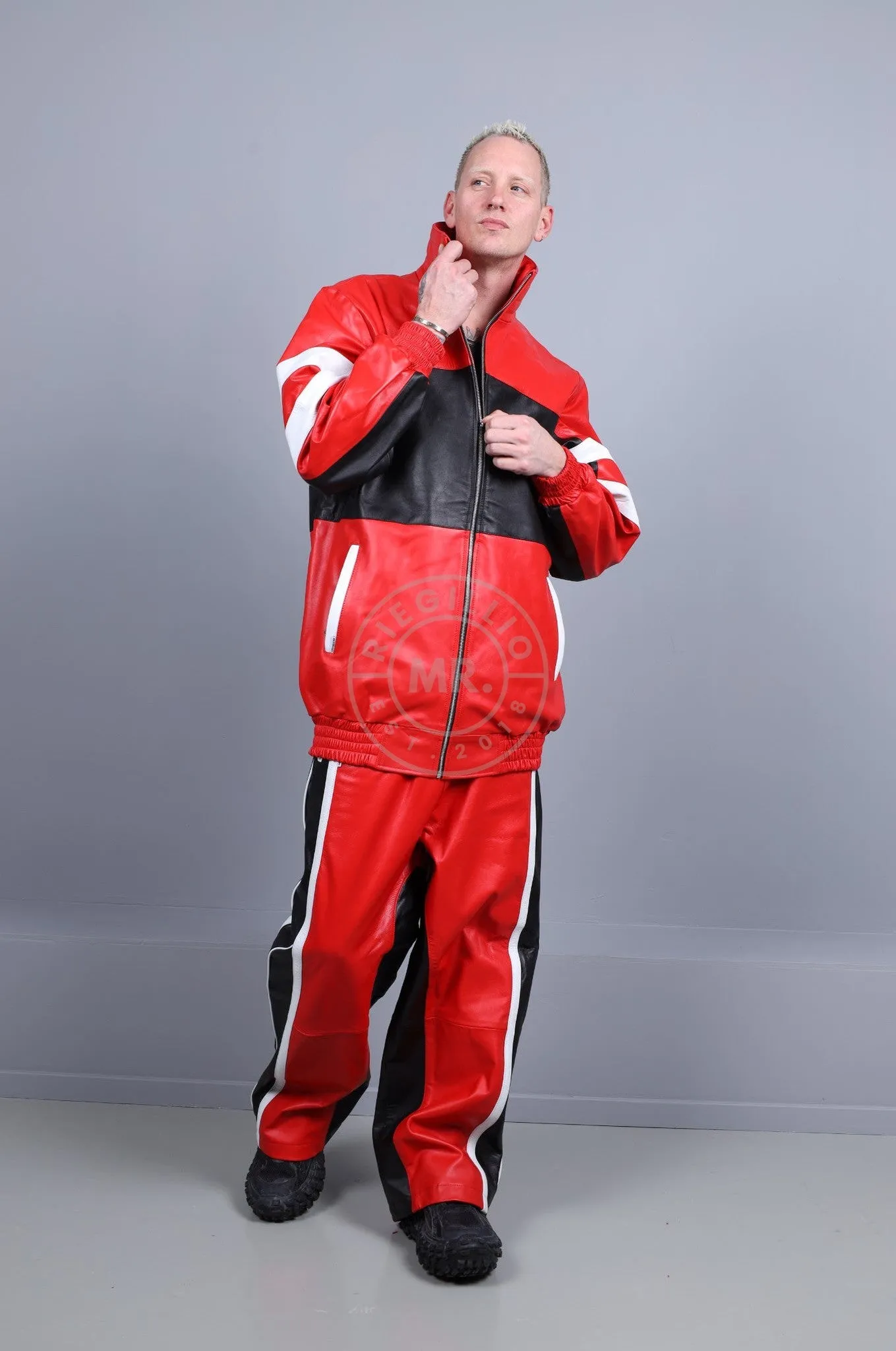 Xtreme Loose Leather Tracksuit Jacket