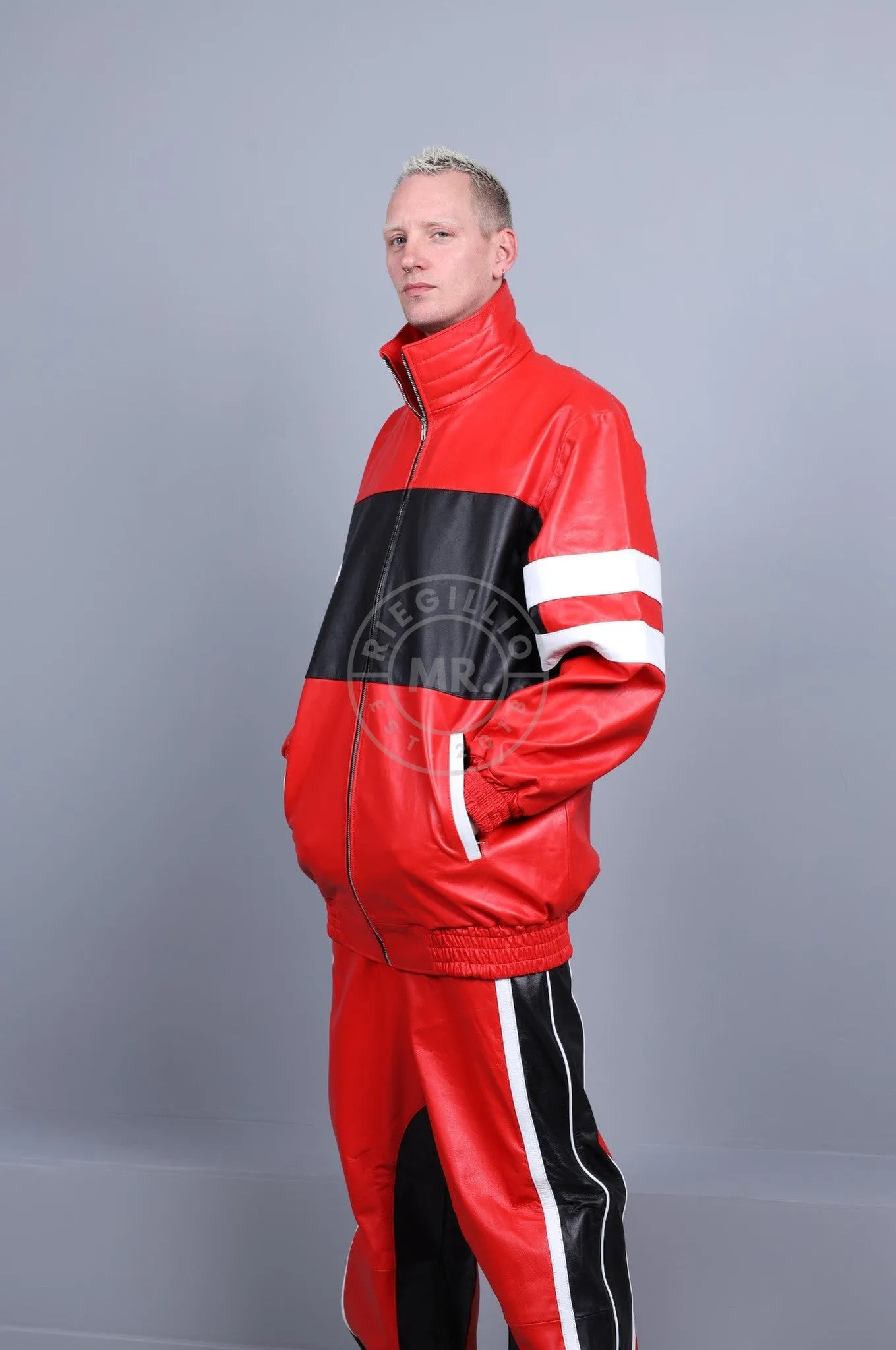 Xtreme Loose Leather Tracksuit Jacket