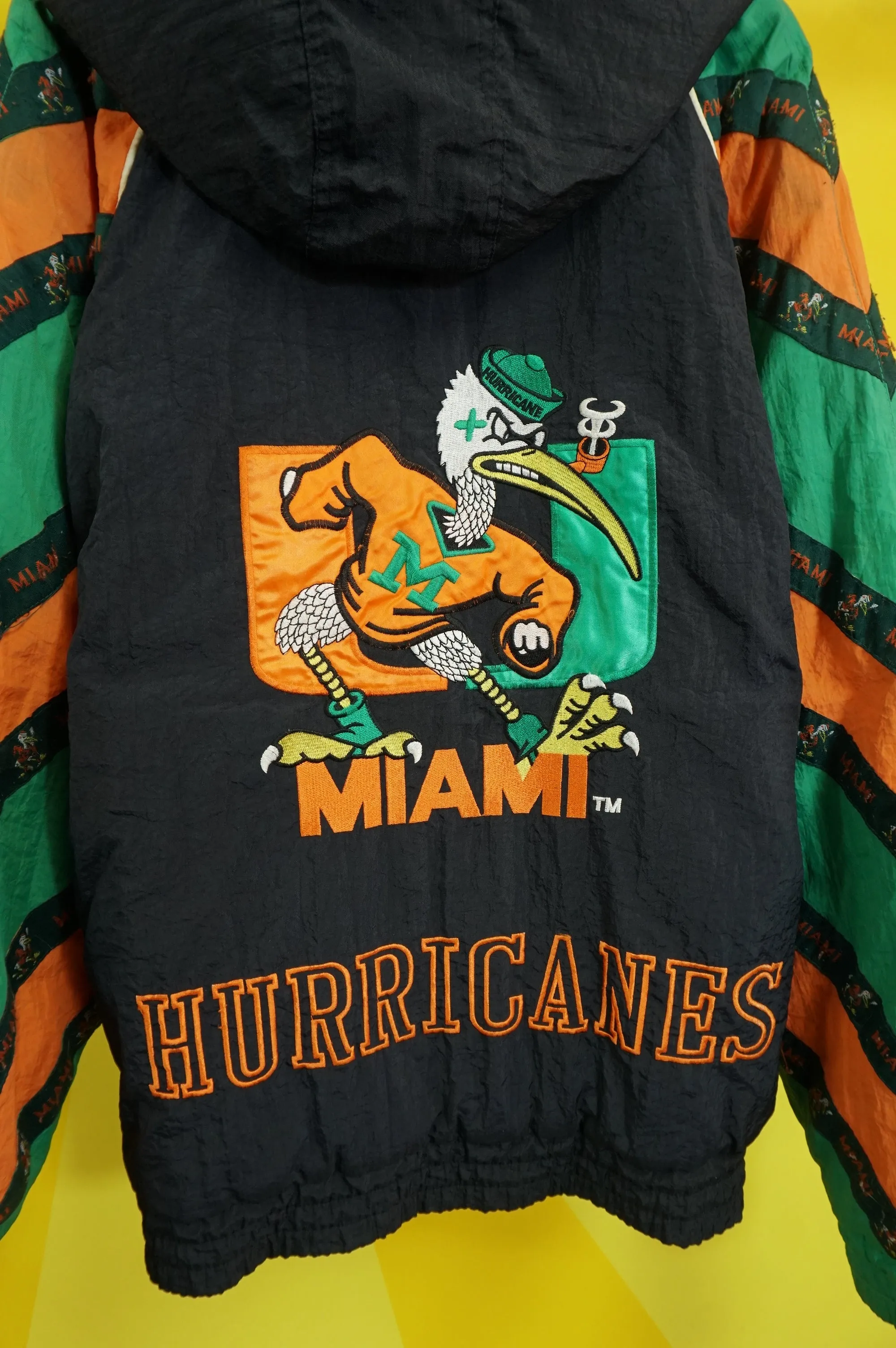 (XXL) Vtg Miami Hurricanes Puffer JAcket