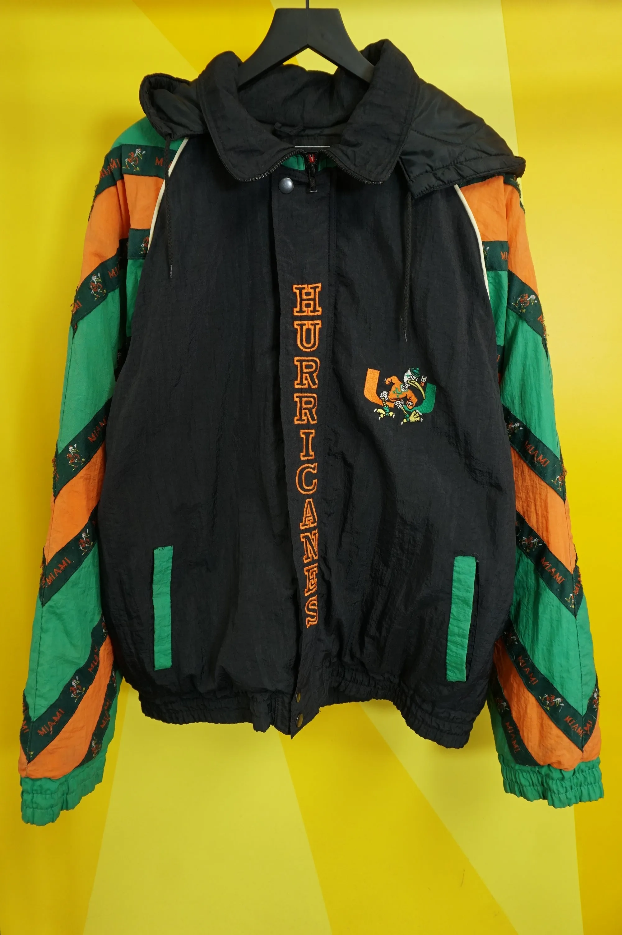 (XXL) Vtg Miami Hurricanes Puffer JAcket